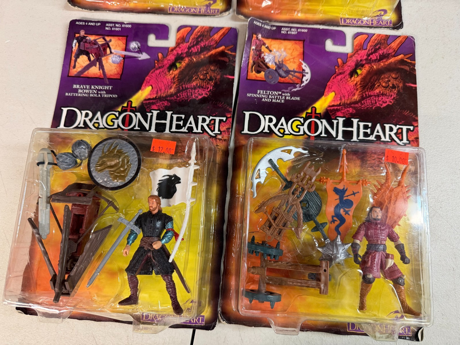 F4 Lot of 4 Dragonheart figures MOC Kenner 1995