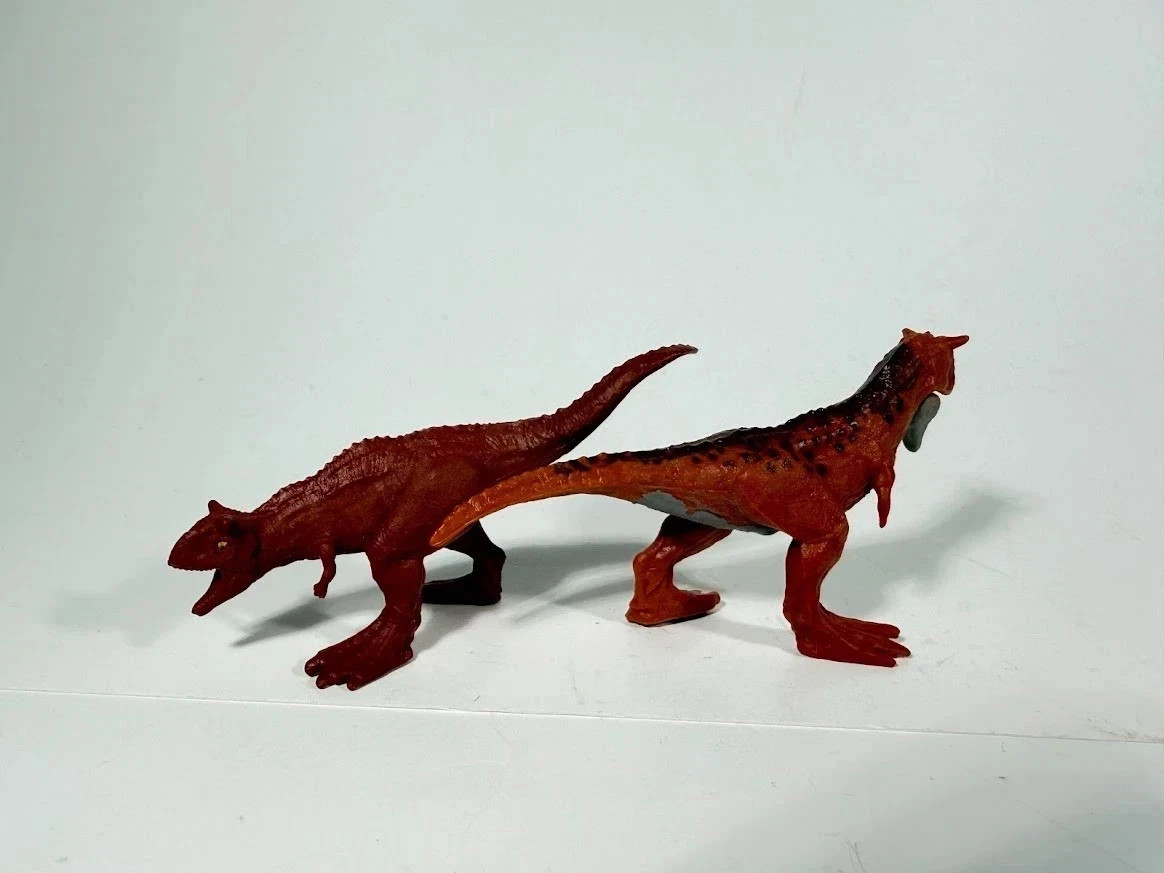 Jurassic World Dinosaur Toy Lot Red Carnotaurus Miniature Figures Rare Retired