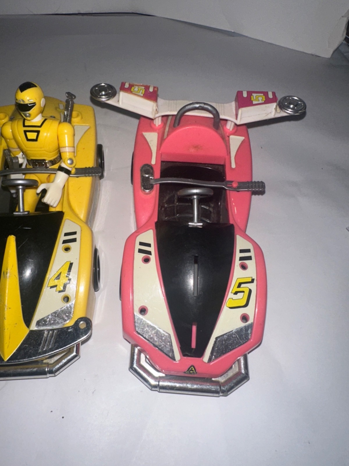 Lot Vintage 1997 Bandai Turbo Power Rangers Cars, Figures, and accessories