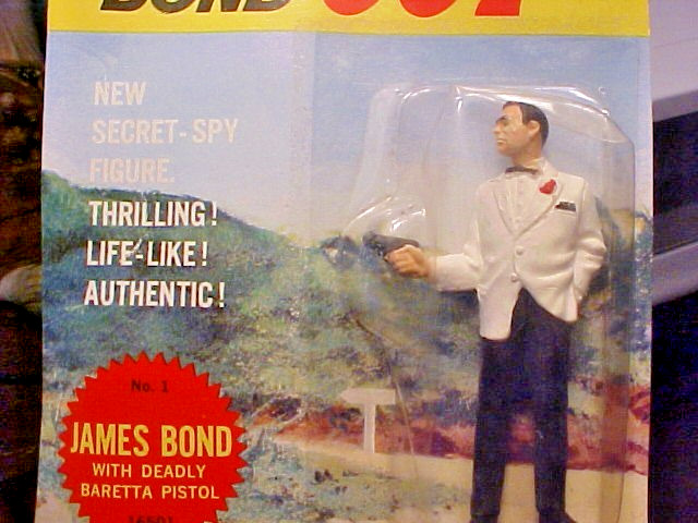 Original 1965 James Bond 007 Secret Agent Gilbert Plastic Figure New Old Stock
