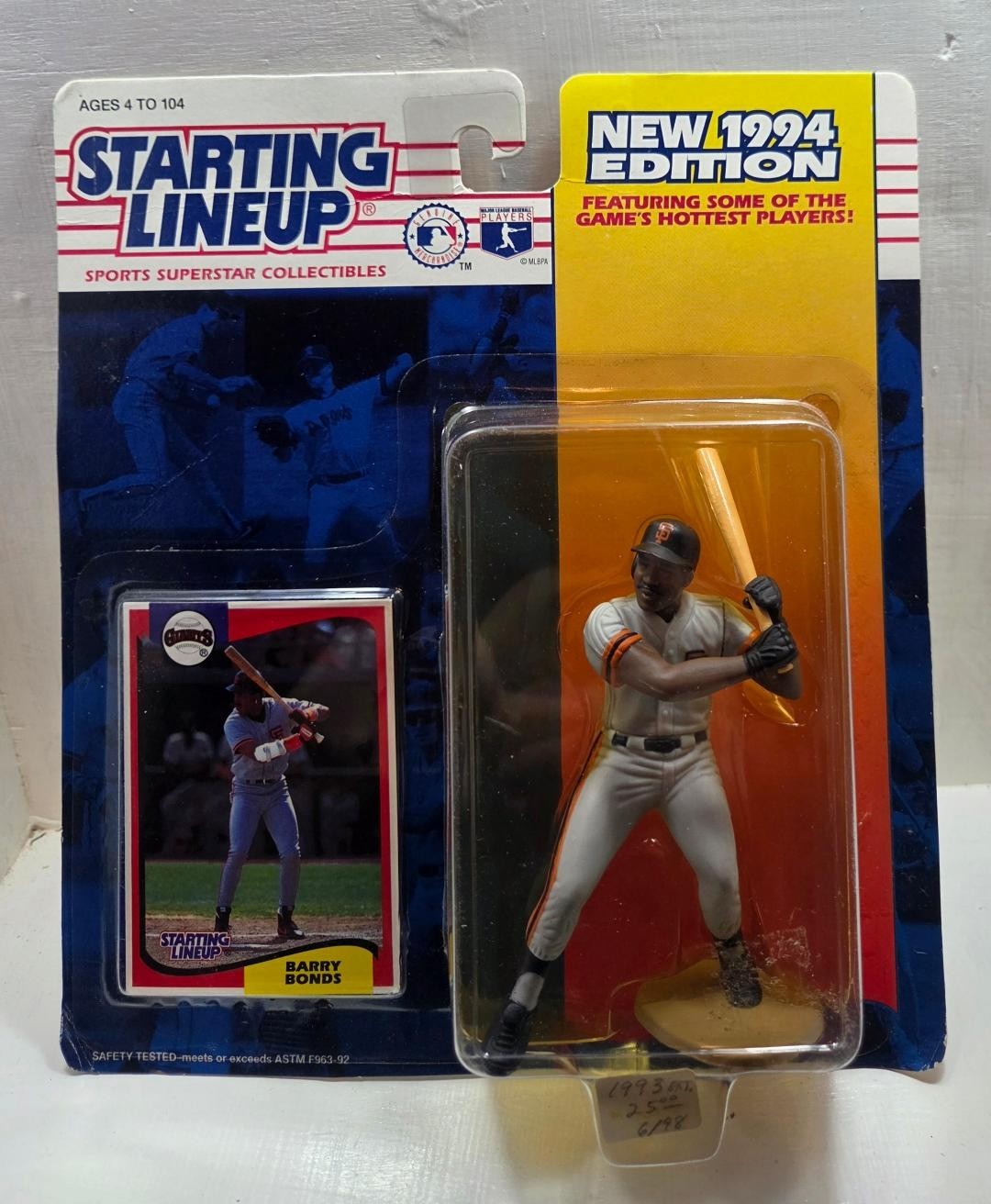 1994 STARTING LINEUP KENNER NIP BARRY BONDS SAN FRANCISCO GIANTS FREE SHIP