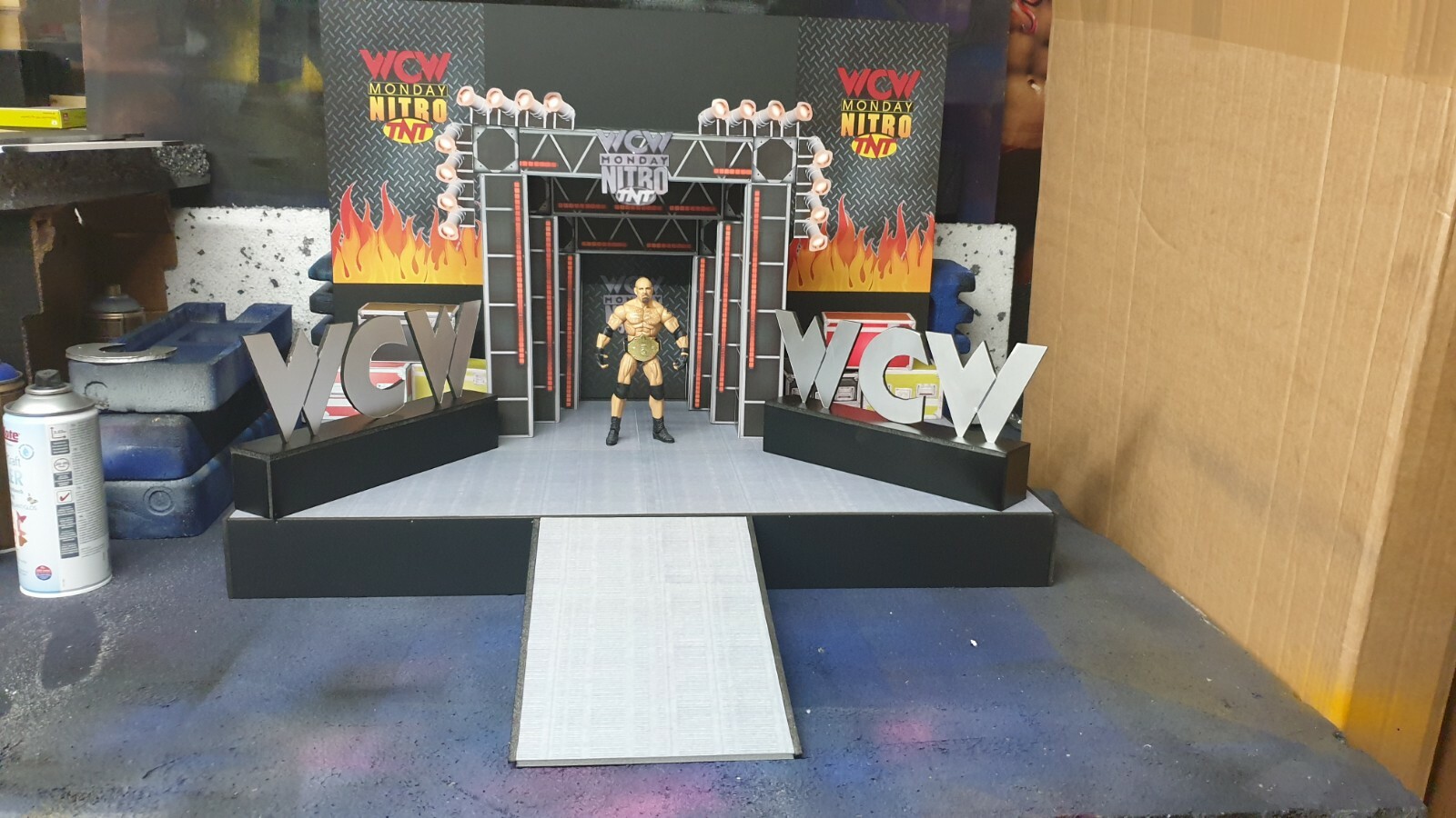 WCW Nitro entrance stage custom made for wrestling figures wwe/wwf/ecw