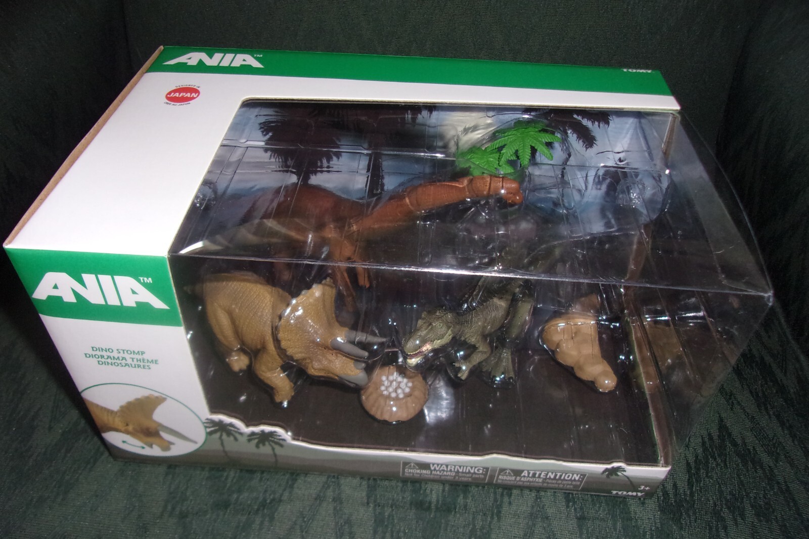 NEW Takara Tomy ANIA DINO STOMP Diorama Dinosaur Set 3 types Figure & acces NIB