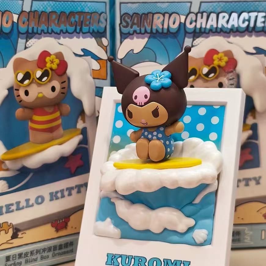 Miniso Sanrio Summer Surf Series Magnetic Fridge Magnet Confirmed Blind Box