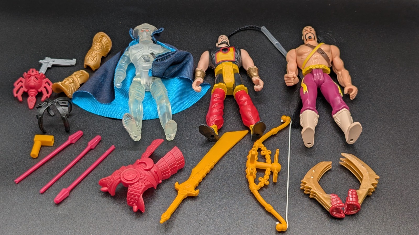 1994 Kenner The Shadow 5″ Action Figure Lot Of 3 Figures With Accessories