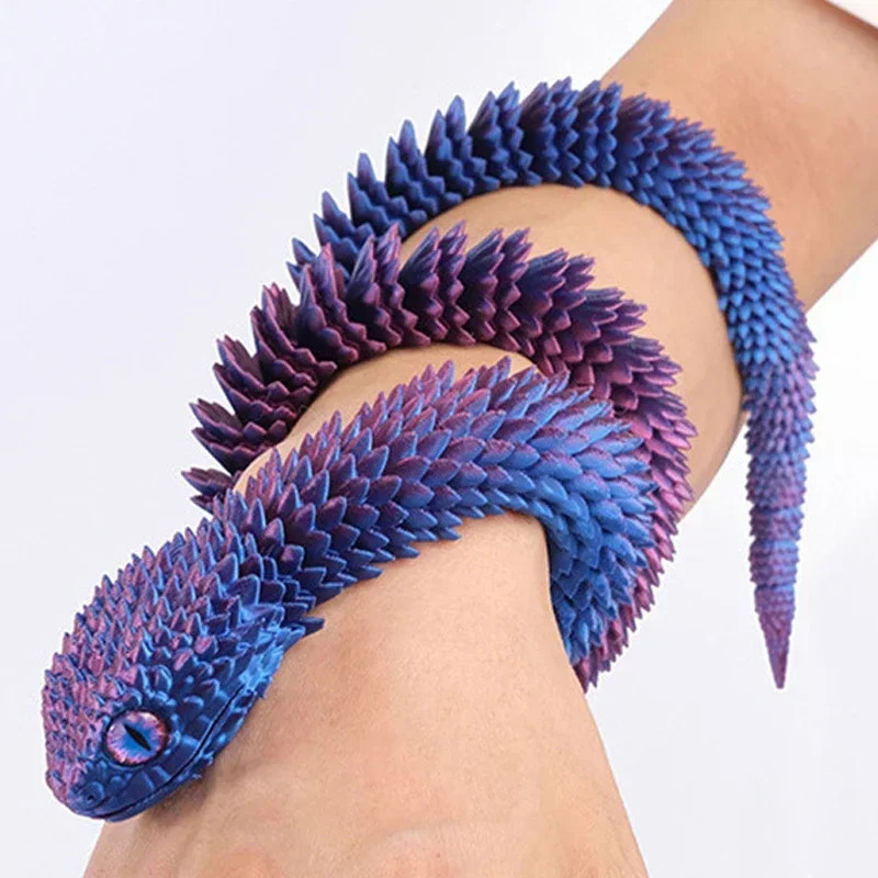 3D Printed 30cm Snake Movable Joint Simulation Model Desktop Decoration Toy