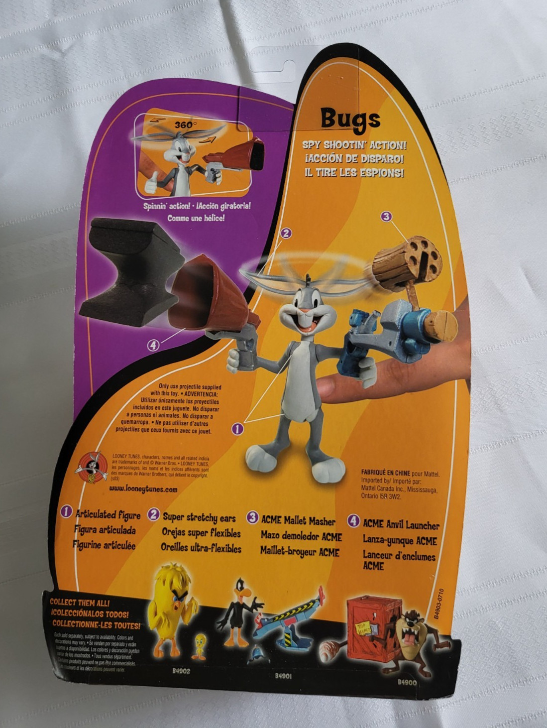 Mattel 2003 Looney Tunes Back in Action Bugs Bugs Bunny Action Figure NEW