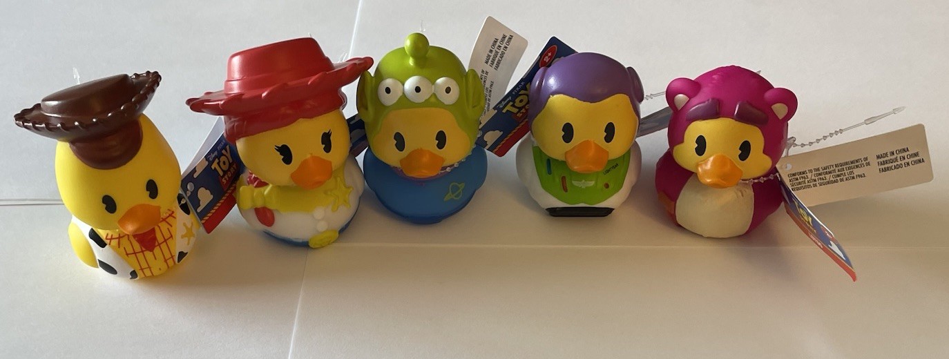 Toy Story 5 Rubber Duck Lotso ,Woody, Buzz, Alien, Jessie Set of 5 New With Tags