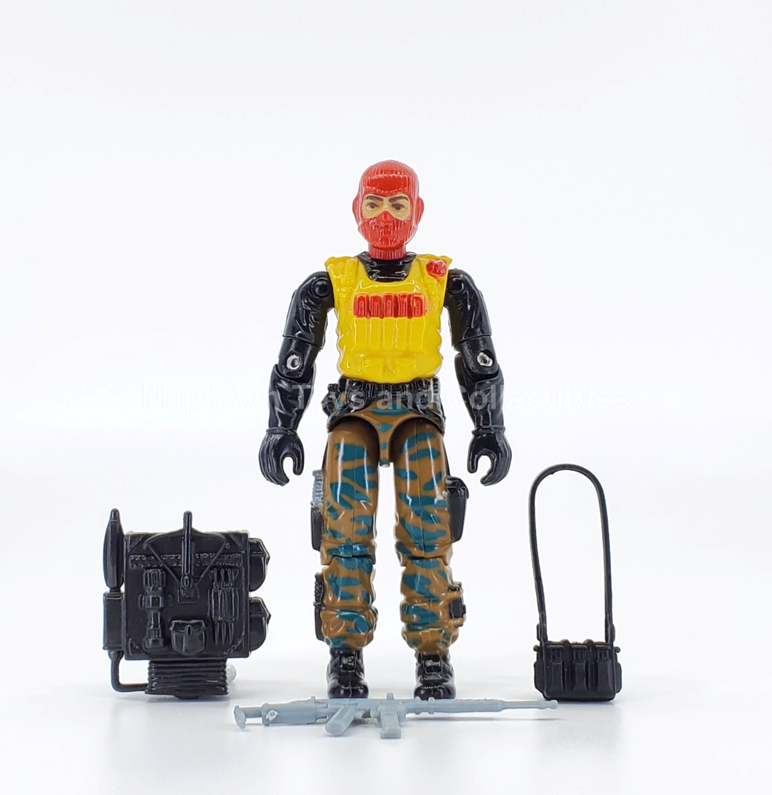 GI JOE FUNSKOOL RED YELLOW BEACH HEAD VARIANT FIGURE COMPLETE FUNSKOOL INDIA