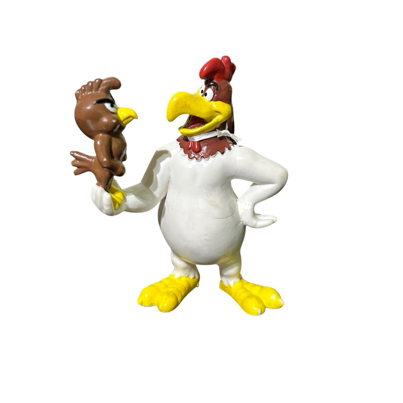 Foghorn Leghorn with Henry Hawk PVC Toy Figure 3.25″ Tall Vintage Applause 1988