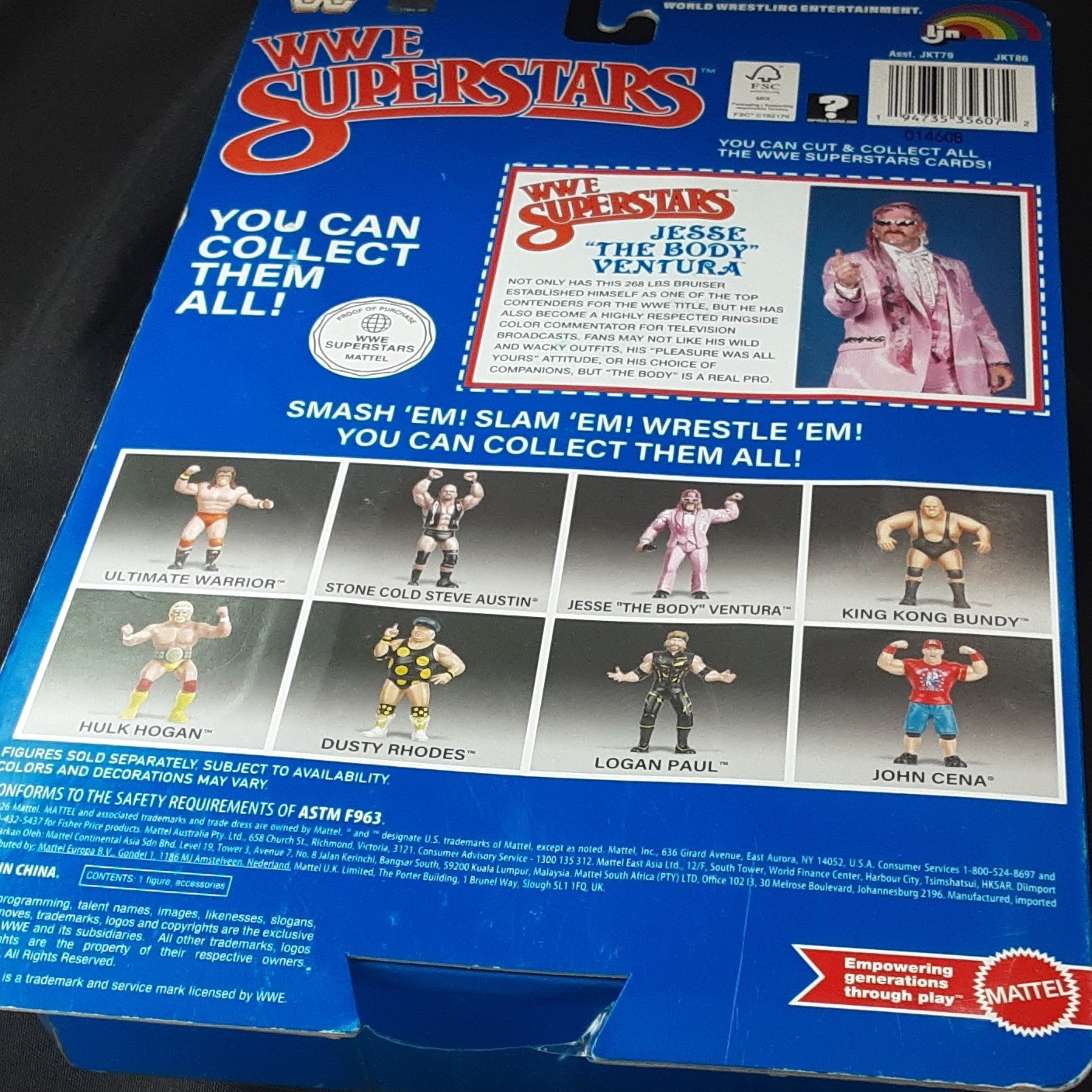 Mattel WWE Superstars Jesse “The Body” Ventura Pink Suit Figure, Poster Inside