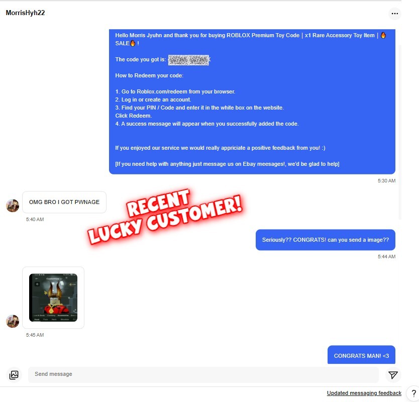 ROBLOX Premium Toy Code | x1 Rare Accessory Toy Item | 🔥SALE🔥