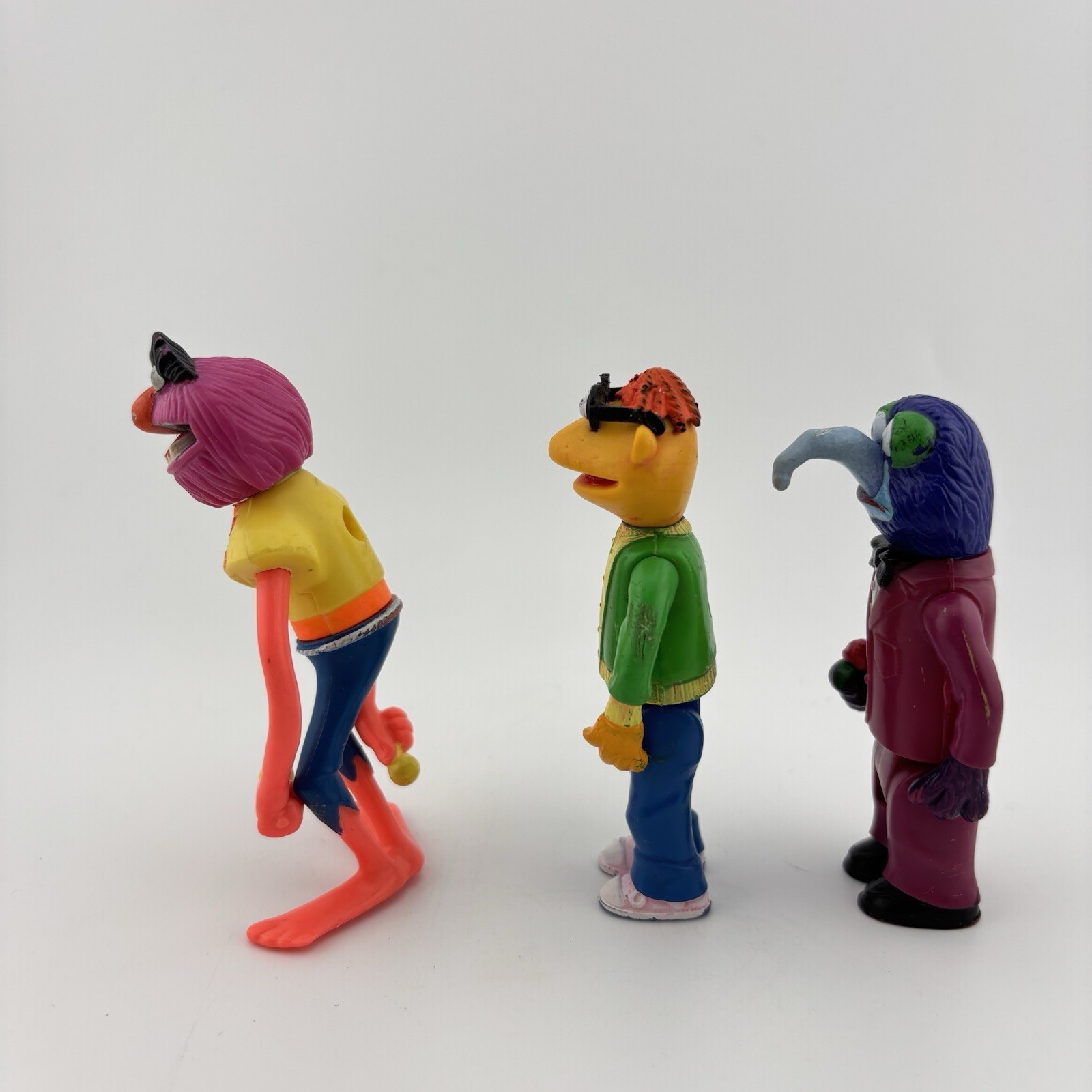 HA! Inc 1978 The Muppets 3 Figure Lot, Kermit The Frog And Friends Vintage.