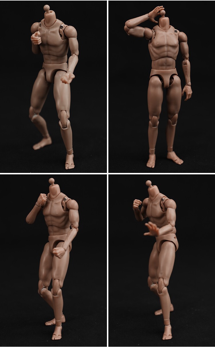 MB102 1/12 Male Soldiers Muscle Super Flexible Body for 6″ Action Figure Dolls