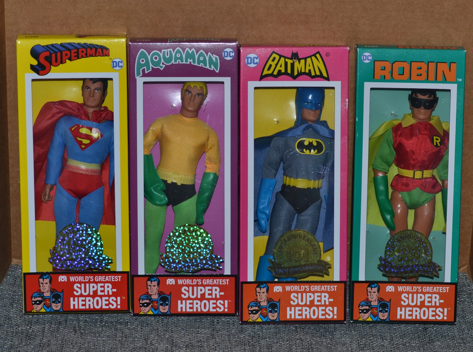 Mego DC 50th Anniversary Action Figure lot Heroes Villains