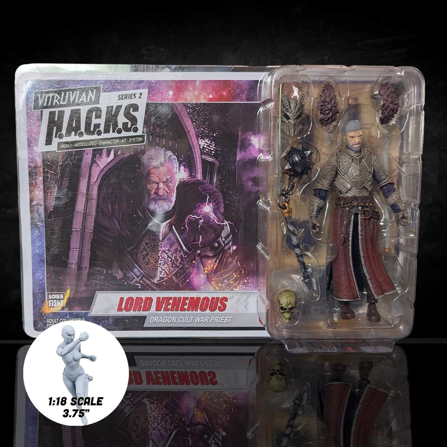 Lord Vehemous Dragon Cult War Priest Vitruvian H.A.C.K.S. Boss Fight Figure