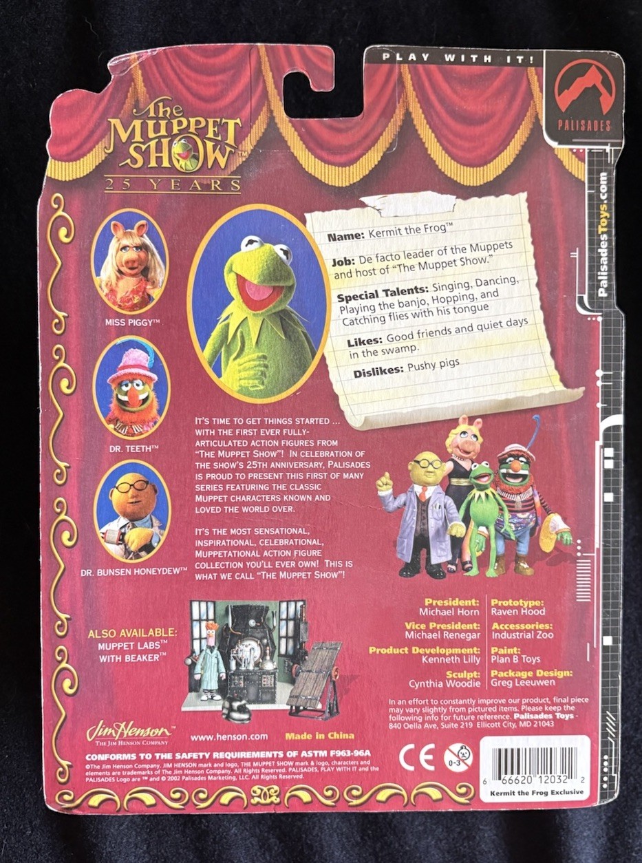 The Muppet Show 25 Years Kermit The Frog Figure ToyFare Exclusive 2002