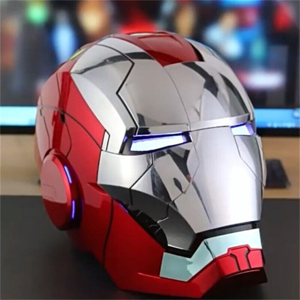 Iron man Mk5 1:1 Electric Helmet Jarvis Wearable Voice Control Halloween Cosplay