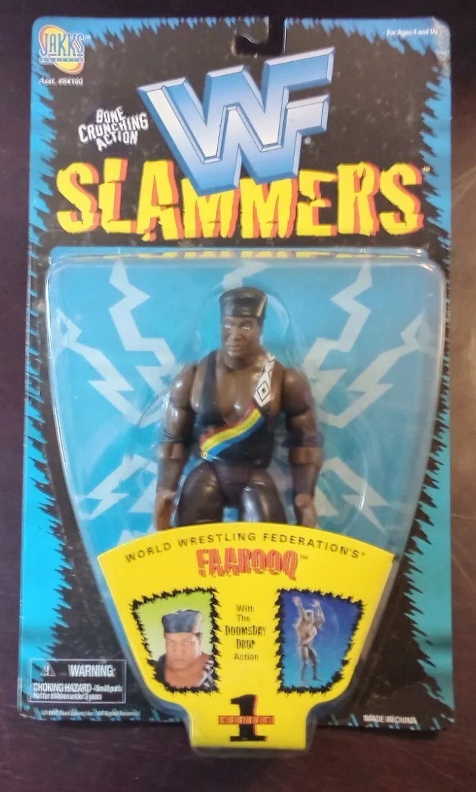Vintage WWF Jakks BCA Slammers Series Farooq Wrestling Figure Ron Simmons WWE