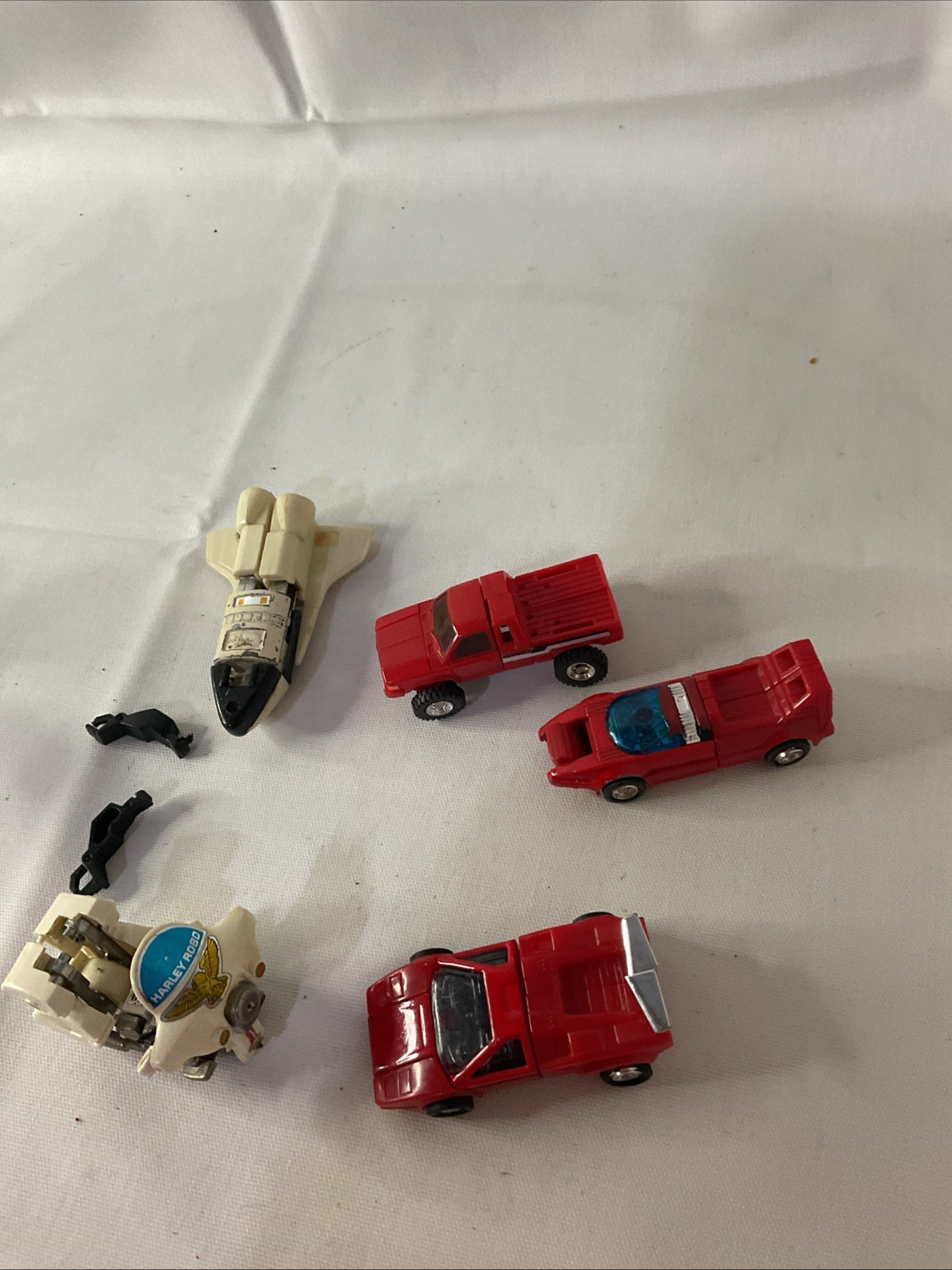 1980s Gobots Lot Of 4 Harley Robo Lamborghini Small Foot Turbo Shuttle