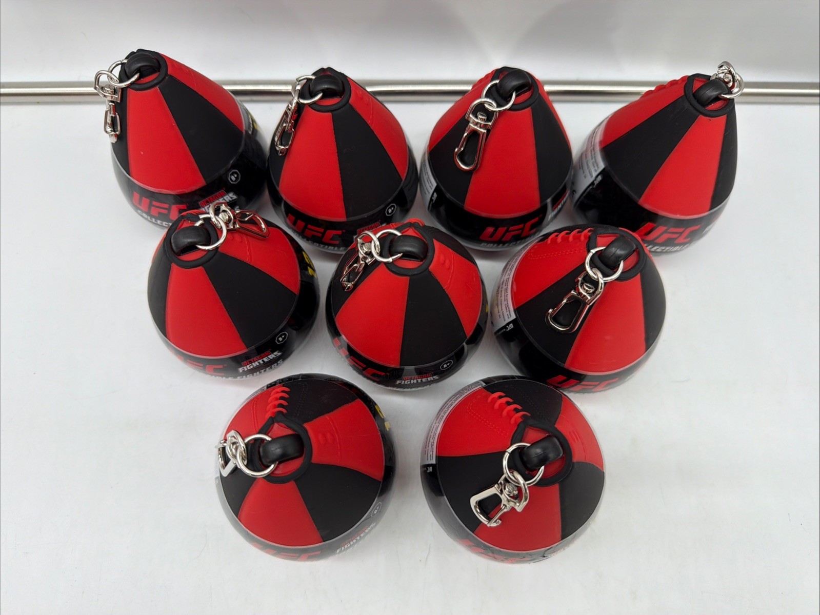 UFC Octagon Fighters Mystery Speed Bag Capsules 2.5″ Sealed Lot Of 9