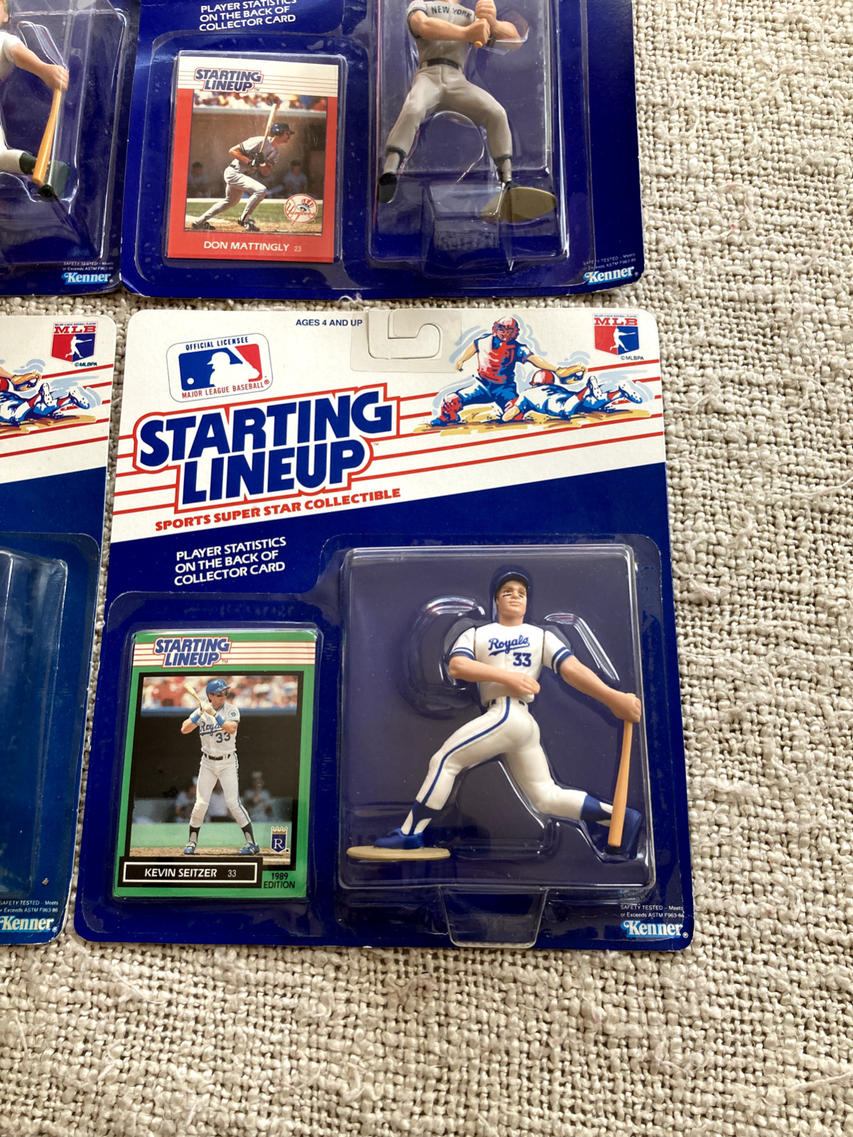 Lot of 8 Starting Lineup Figures 1988-1989 McGwire Seitzer Puckett Saberhagen