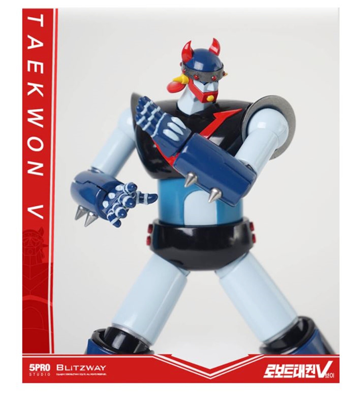 5PRO STUDIO Alloy Robot Taekwon V 17cm High Quality Mini Action Figure Korean