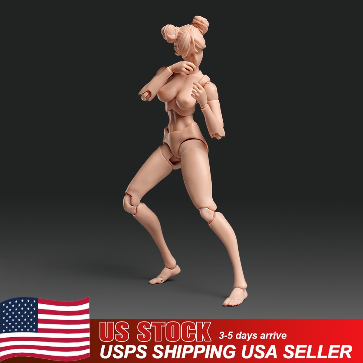 USA Romankey X COWL 1/12 Female Soldier Figure 6inch Pale Skin Joint Body Model