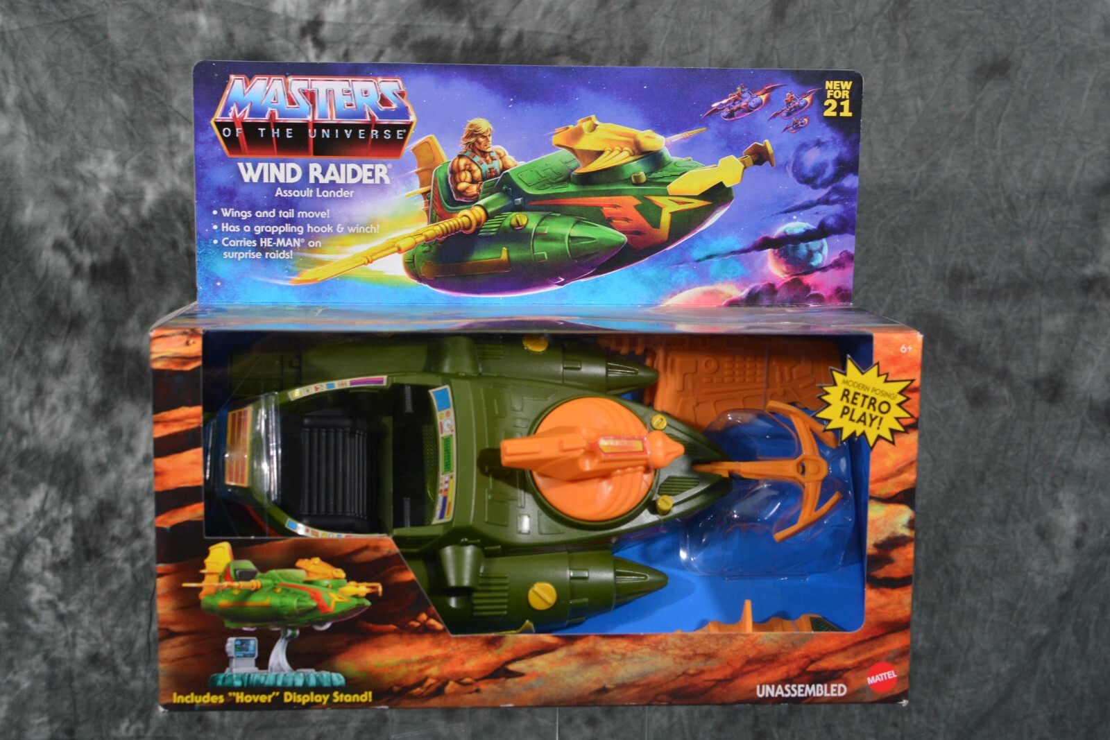 Mattel Masters of the Universe MOTU Retro Play He Man Wind Raider Vehicle