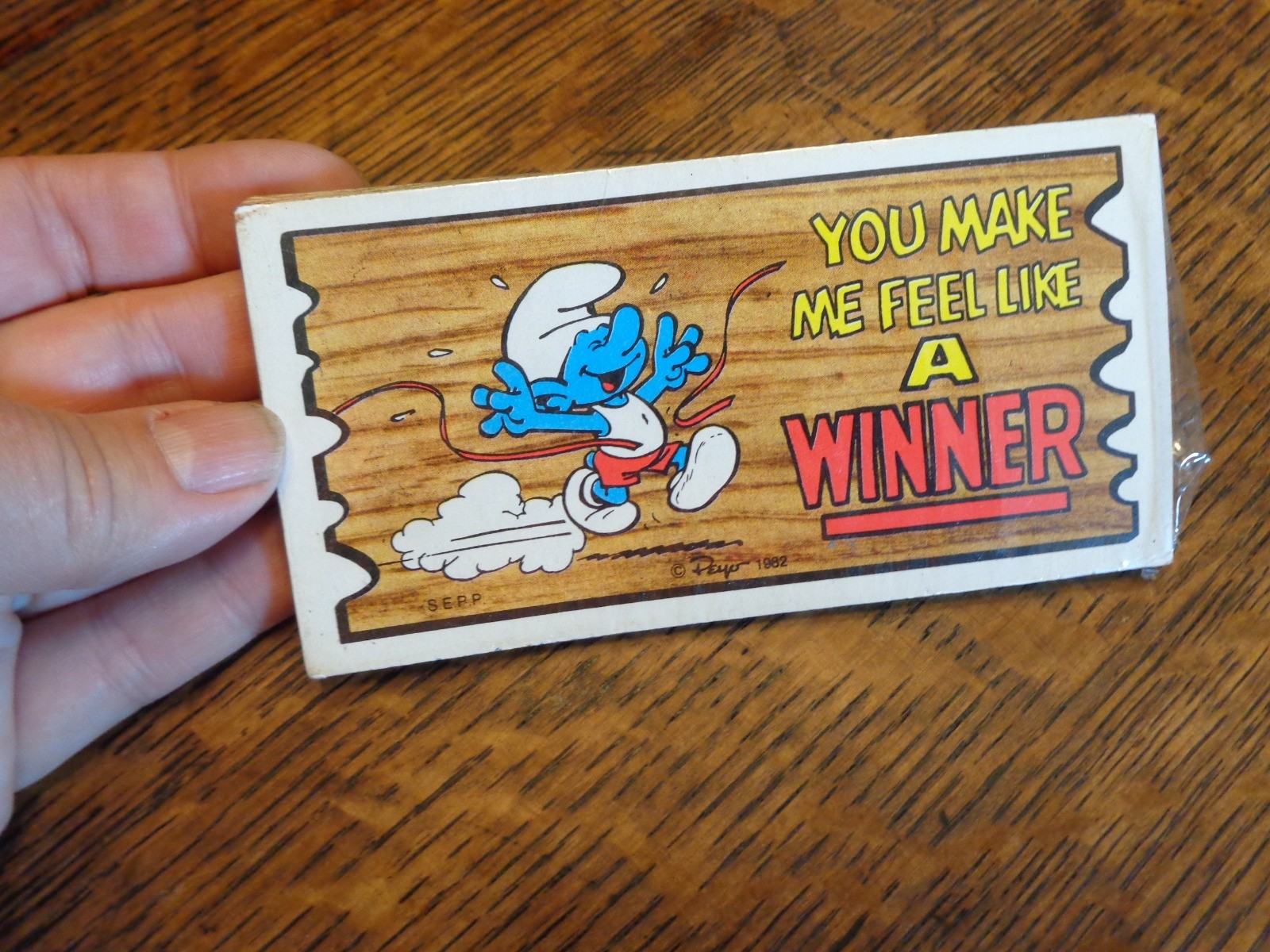 VINTAGE 1982 SMURF COLLECTOR SUPER CARDS SET #28 IN PACKAGE TOPPS CHEWING GUM