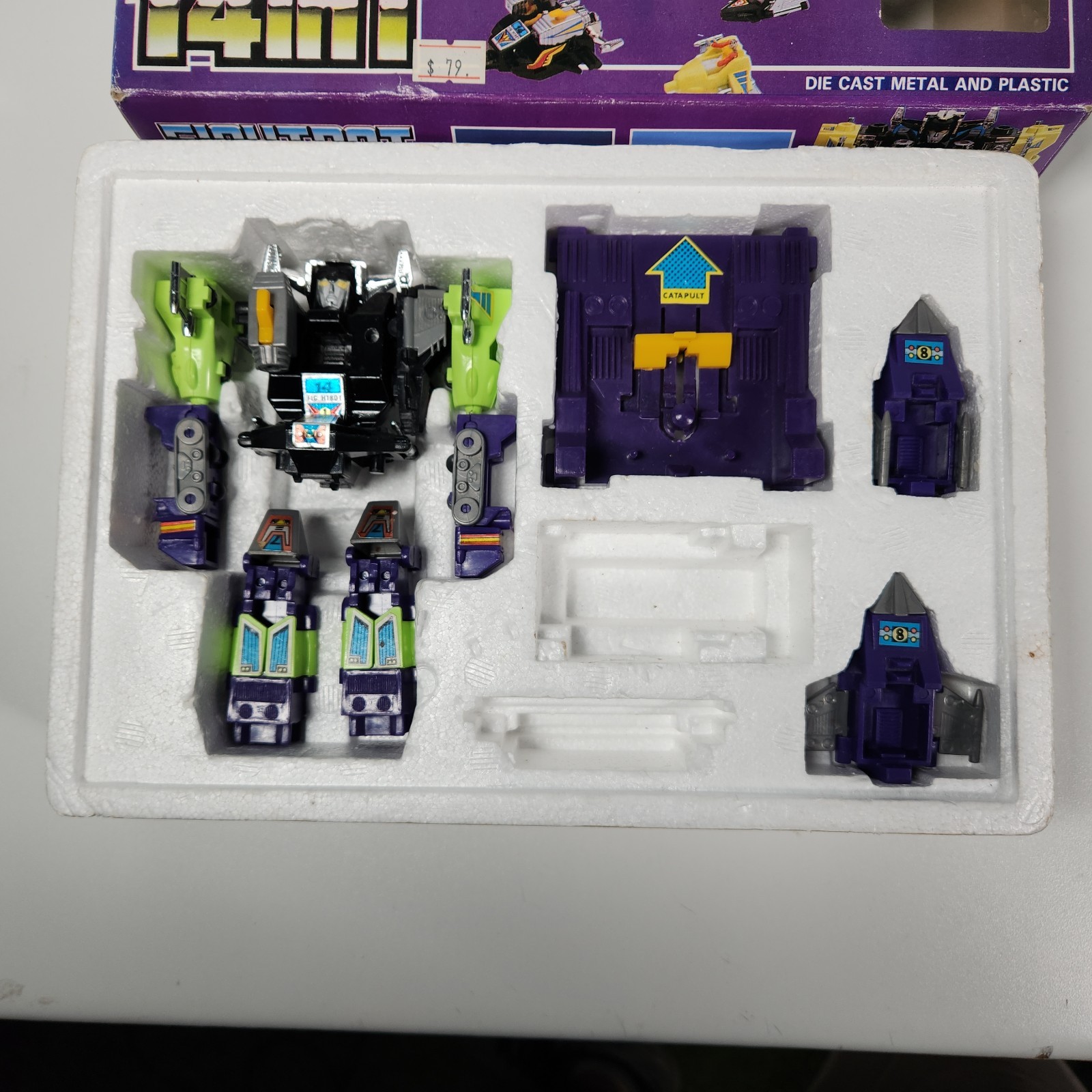 Fightbot Fight Bot Robot 14 In 1 Ko Bootleg No Diaclone Dia Gats Taiwan Vintage