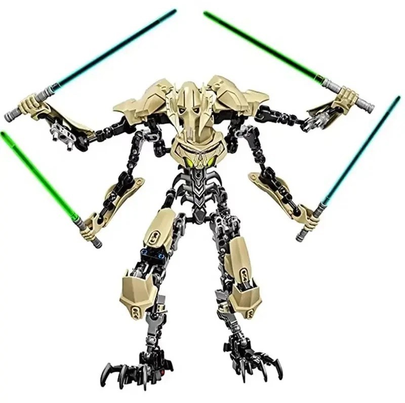 32cm KSZ714 Star Toy Anime General Robot Grievous With Lightsaber Hilt Combat.