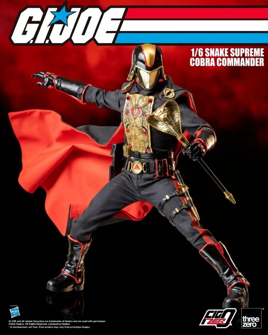 Threezero G.I. Joe FigZero 1/6 Snake Supreme Cobra Commander action figure