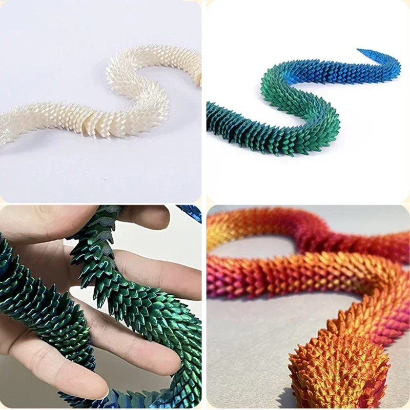 3D Printed 30cm Snake Movable Joint Simulation Model Desktop Decoration Toy