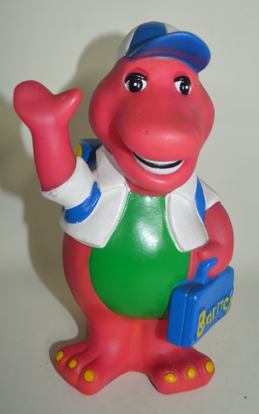 Vintage 1992 Lyons Group Barney Purple Dinosaur Coin Piggy Bank Back to School L