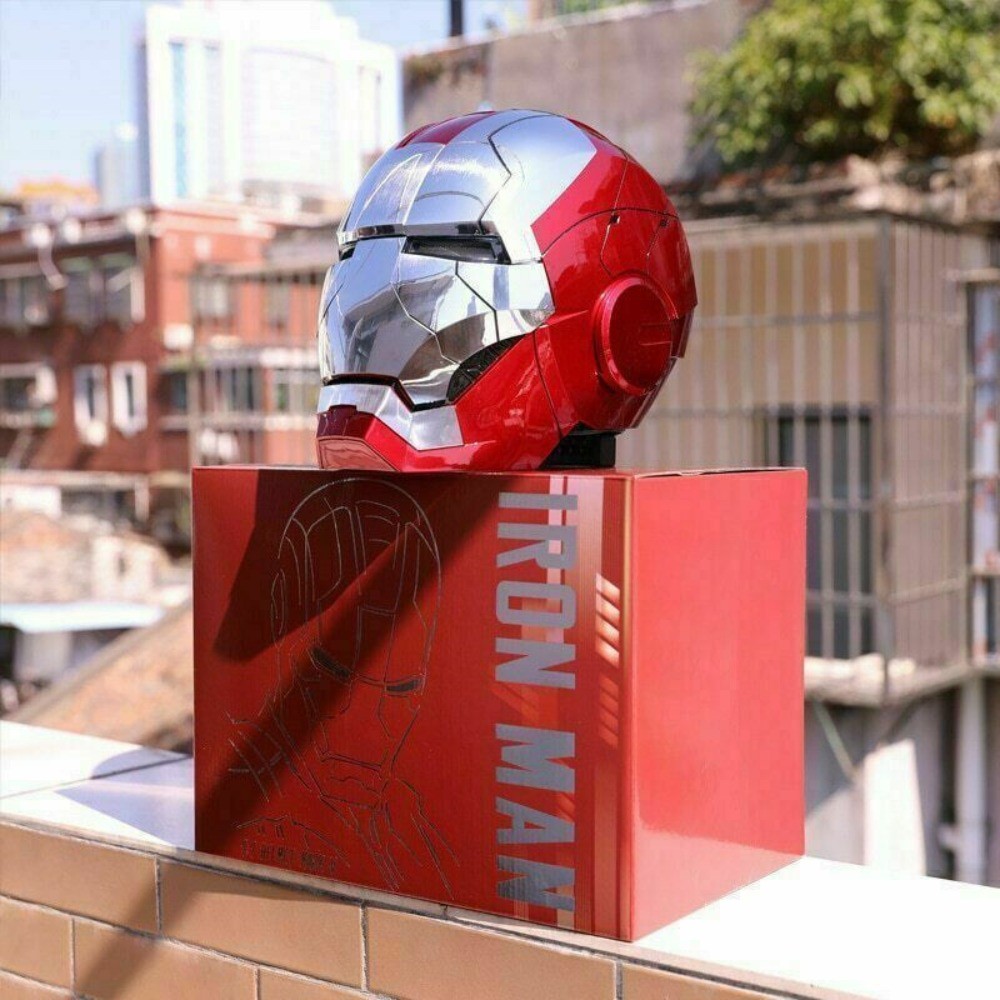 Iron man Mk5 1:1 Electric Helmet Jarvis Wearable Voice Control Halloween Cosplay