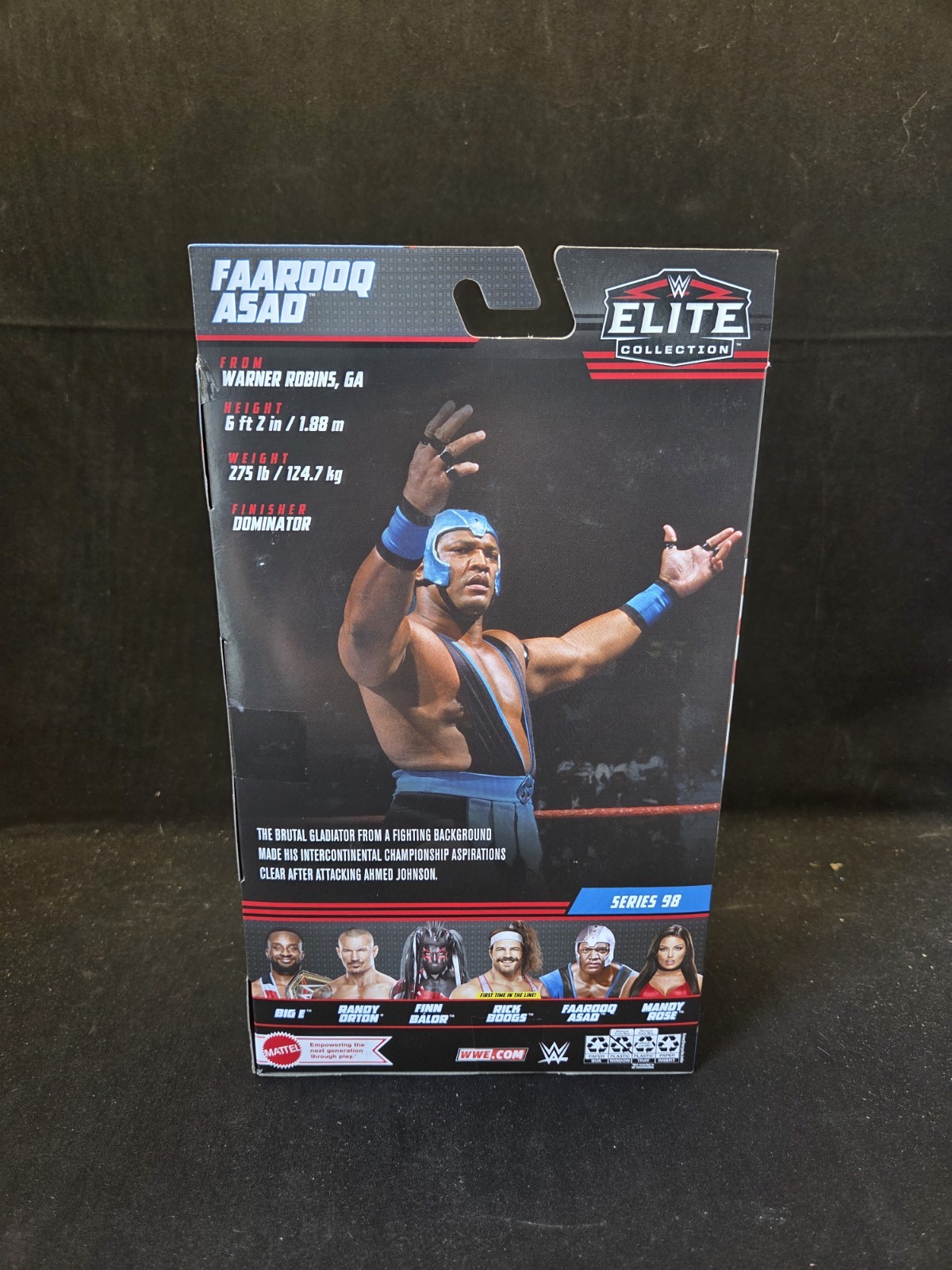 WWE Elite Series 98 FAAROOQ ASAD Mattel Wrestling Figure Ron Simmons FAROOQ