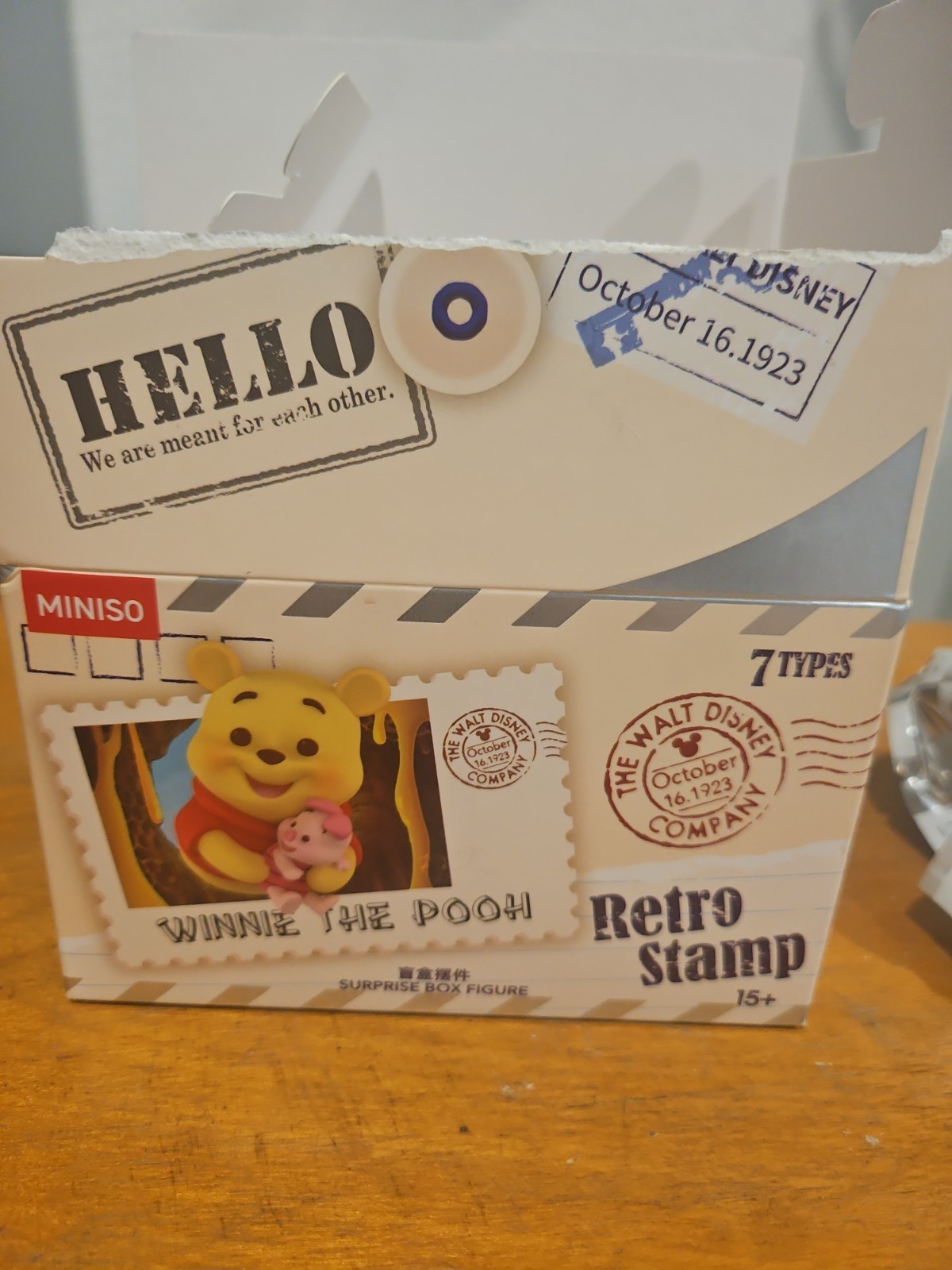 Miniso Surprise Box Figure Retro Stamp Opened Box Sealed Bag Stitch Card