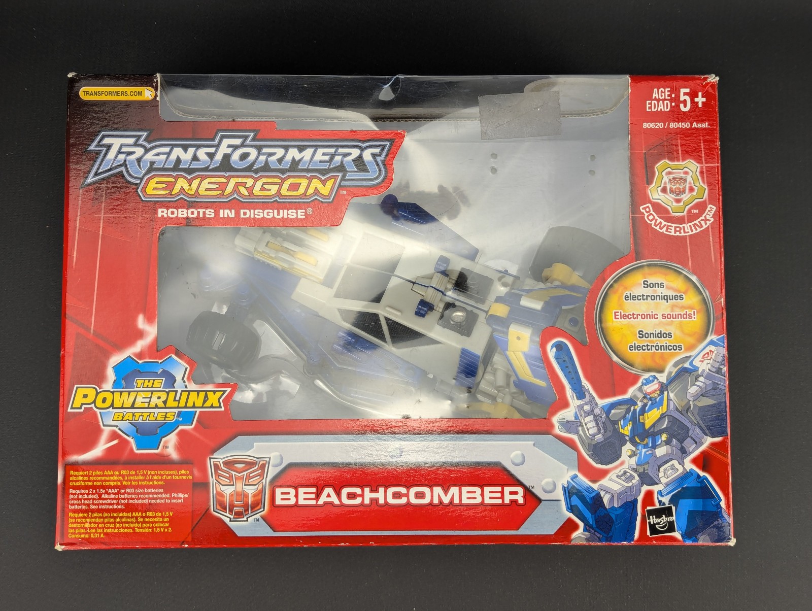 Transformers Energon Beachcomber complete boxed Hasbro Mega Class 2003 Powerlinx