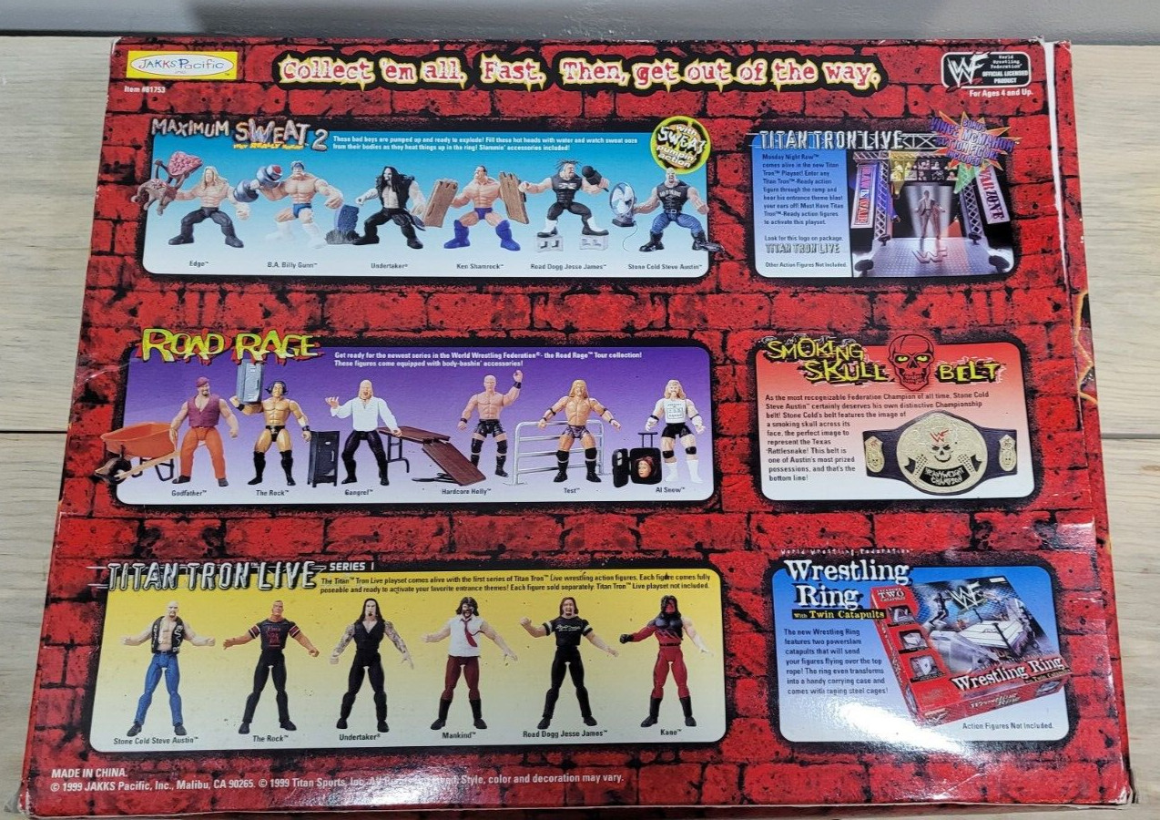 Rare WWF Summer Slam ‘99 Expect No Mercy Jakks 4-Pack WWE Rock Austin Undertaker