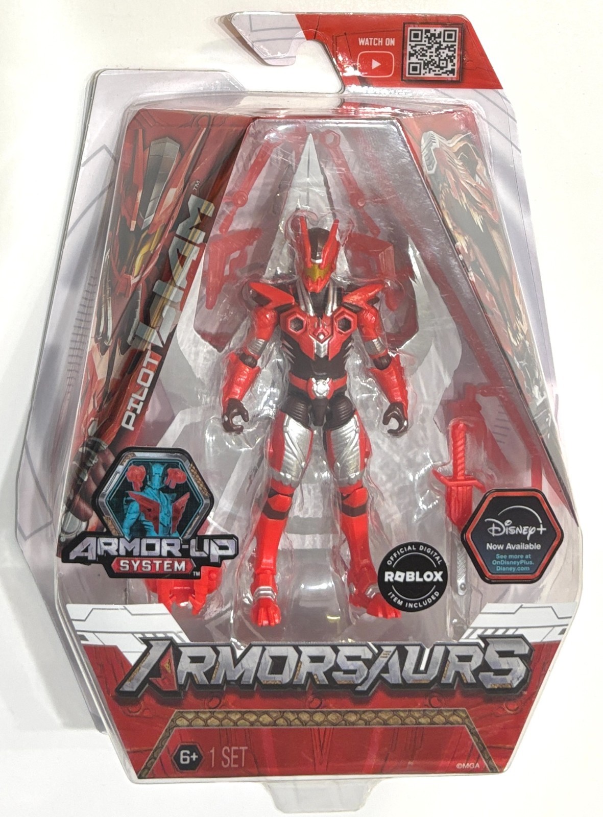 Armorsaurs T-Rex Pilot (Liam Roberts) 3.75″ Action Figure w/ Roblox Disney