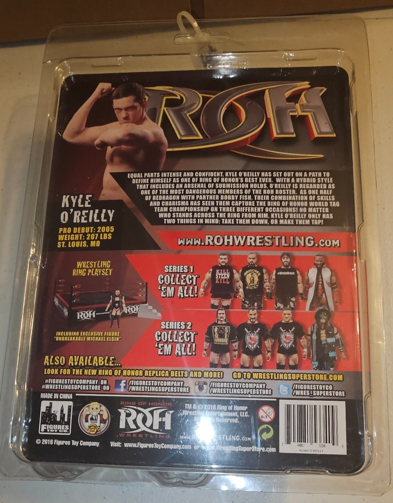 Figures Toy Company Ring of Honor Wrestling Series 2 Kyle O’Reilly Figure ROH