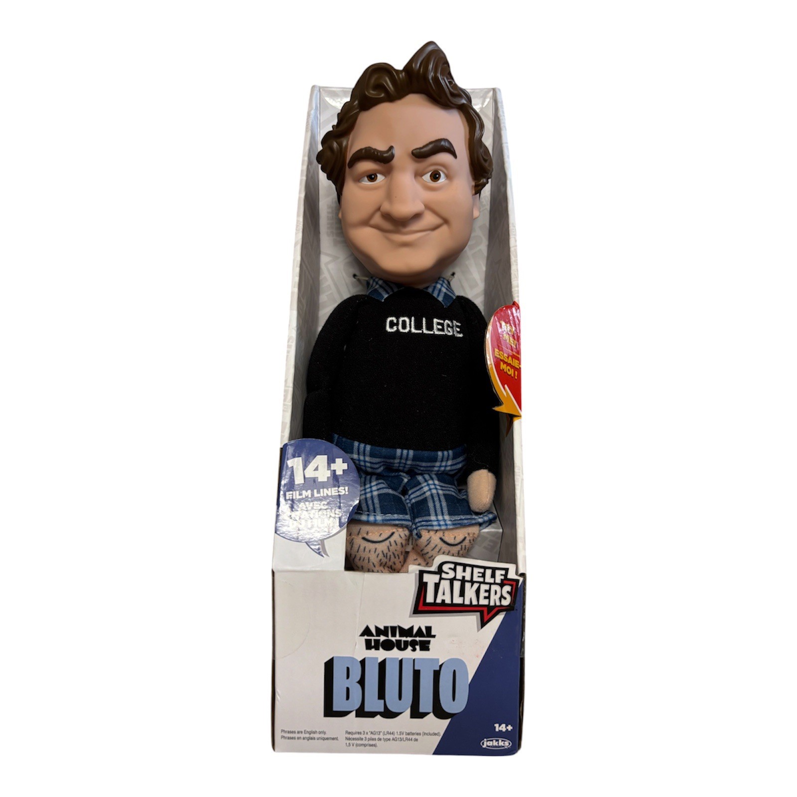 Bluto Animal House Shelf Talkers 12″ Talking Plush Doll Jakks 14+ Film Lines