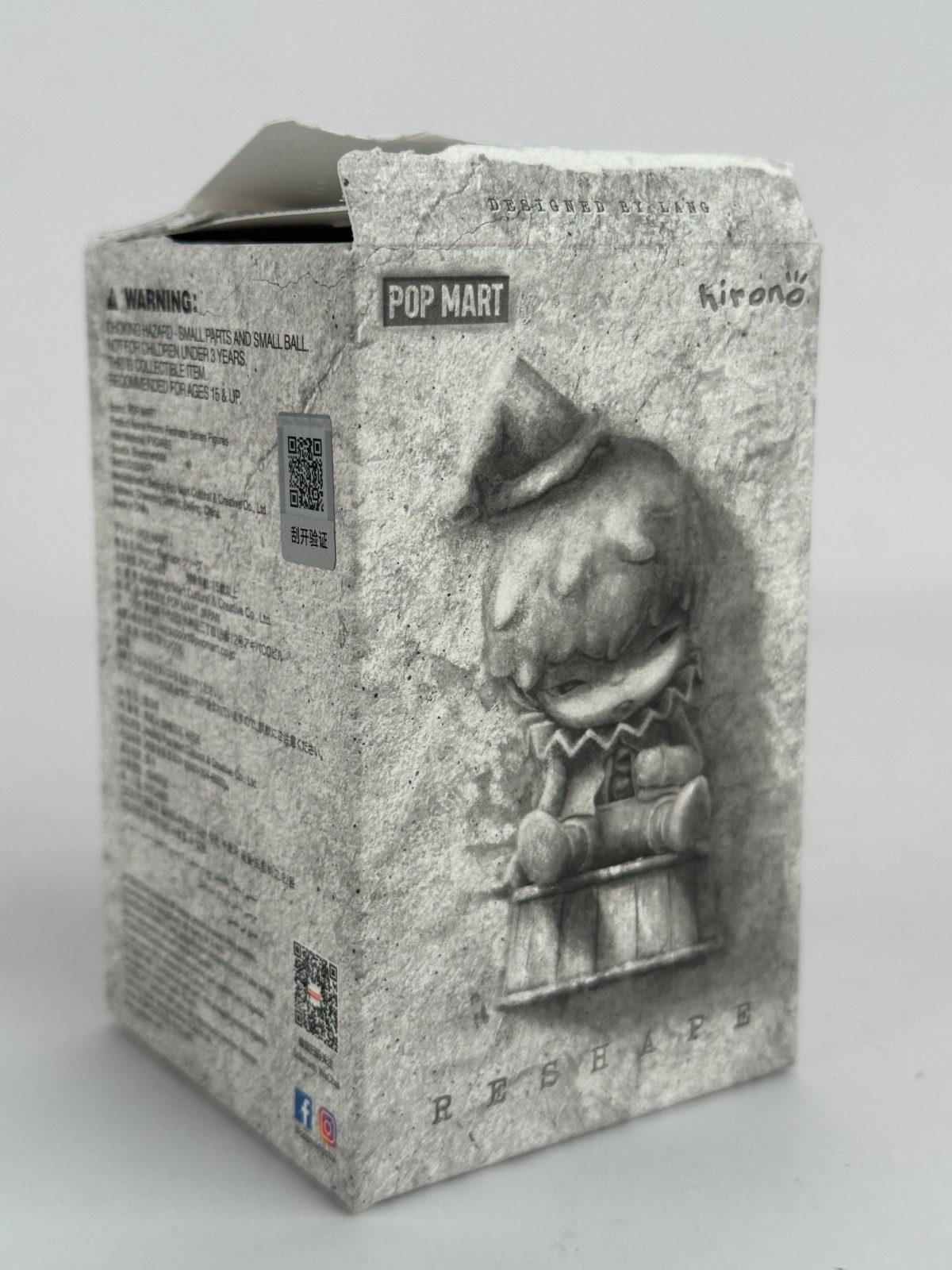 POP MART x Hirono Reshape Series Figures Confirmed Figure Sealed Bag in Open Box
