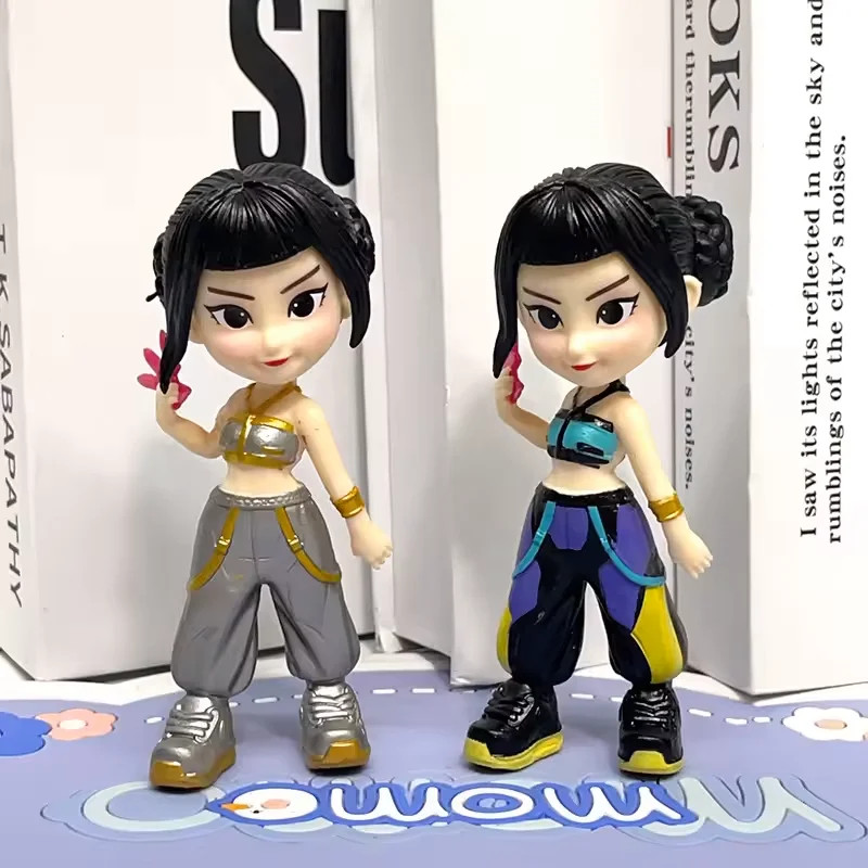 6pcs Kpop Demon Hunters Figures Set Rumi Mira Zoey PVC Action Model Toys Gift