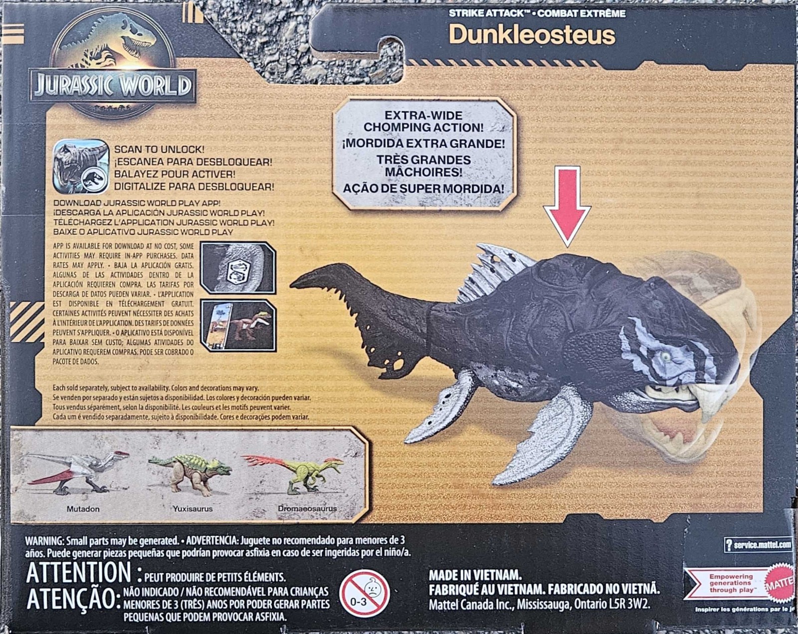 Jurassic World Survival Strike Attack Dunkleosteus Action Figure JKL73 🆕