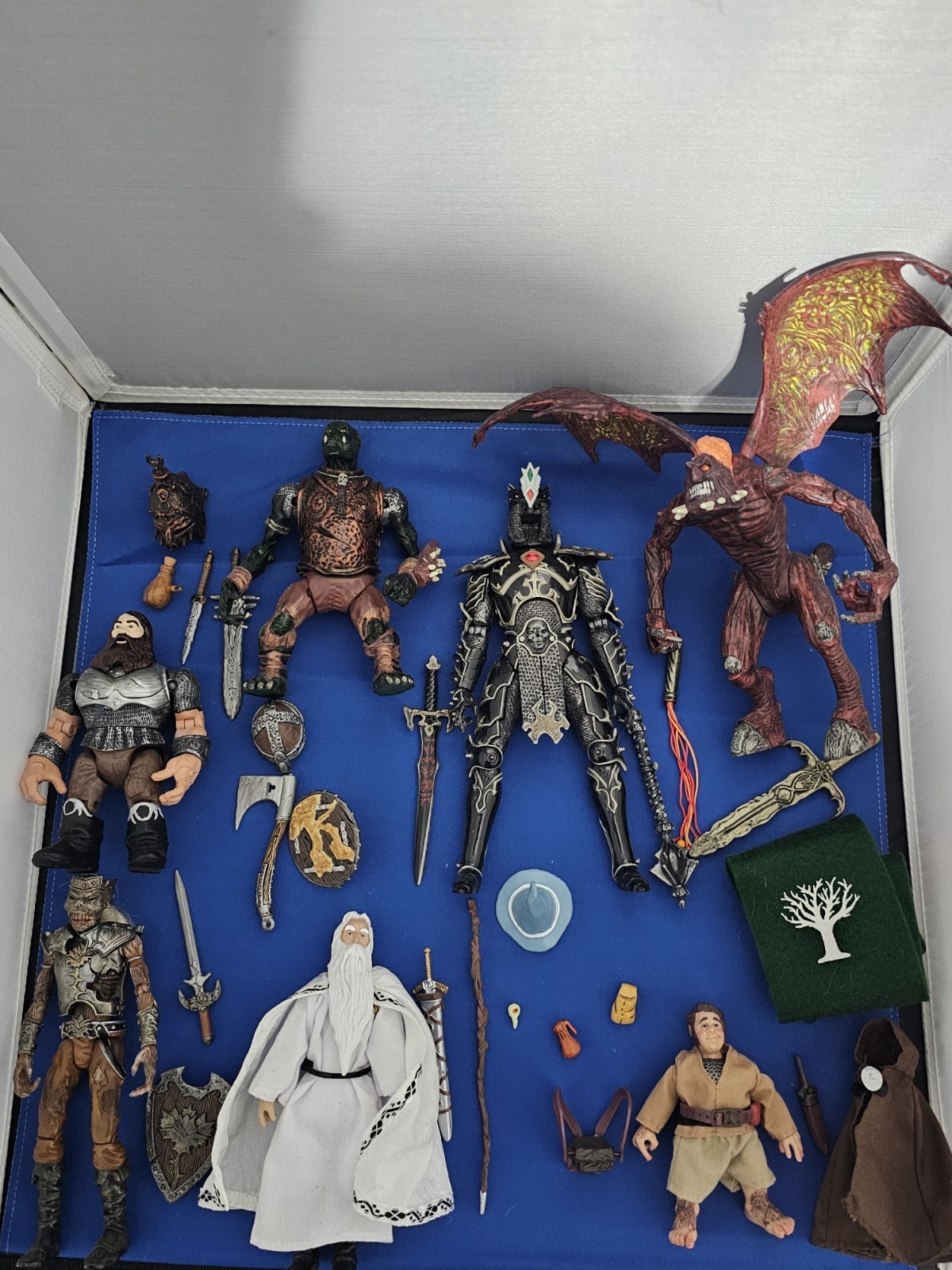 Lord Of The Rings Toy Vault Figure Lot Gandalf, Frodo, Balrog, Witch King + More