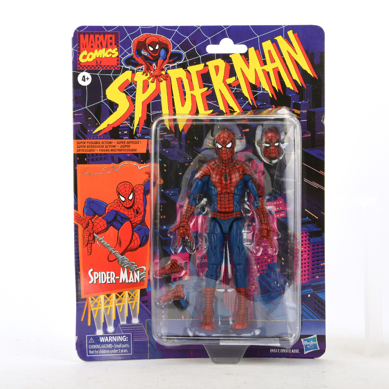 Hasbro Marvel Legends Spider-Man Retro Spiderman 6″ Action Figure Dented Package