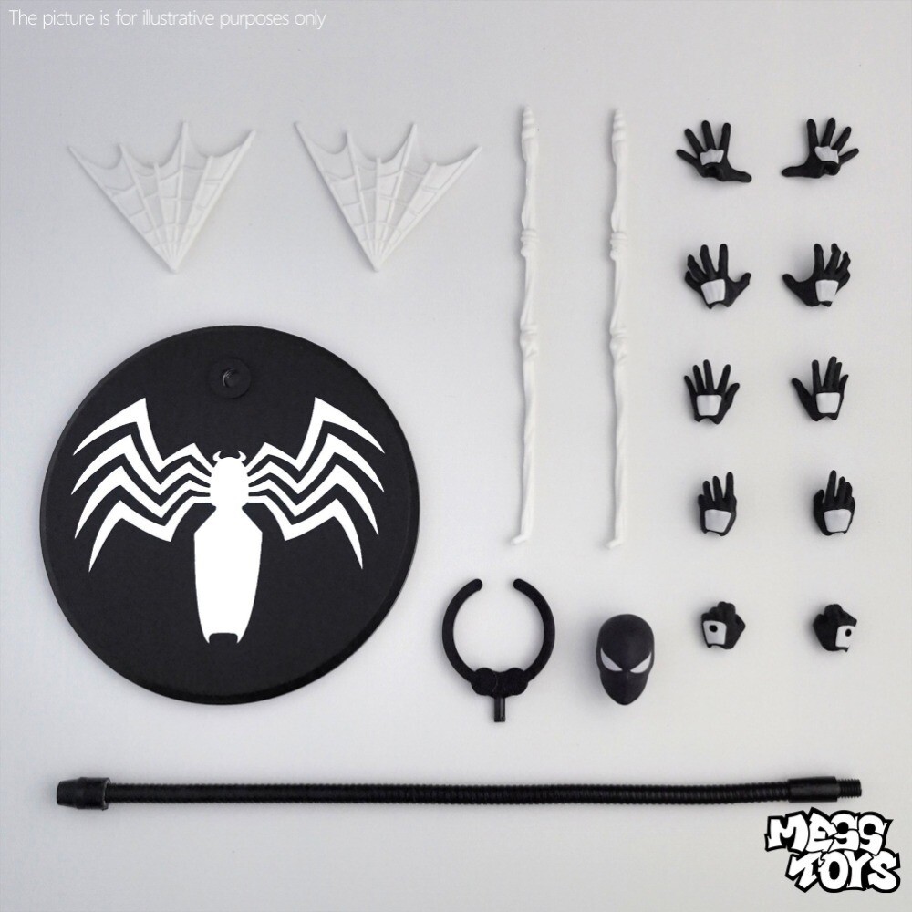 US Stock CT Toys Messtoys Symbiote Spider-Man Black Spider Action Figure Boxed