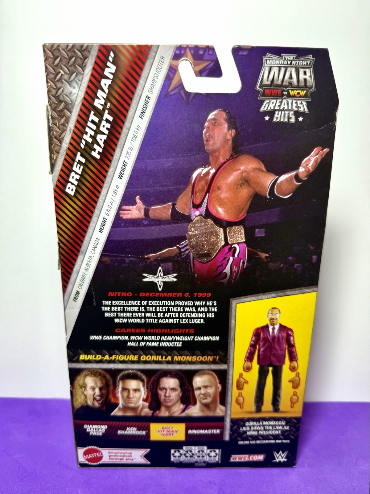 2025 WWE Elite Collection The Monday Night War: BRET “HIT MAN” HART (WCW 1999)